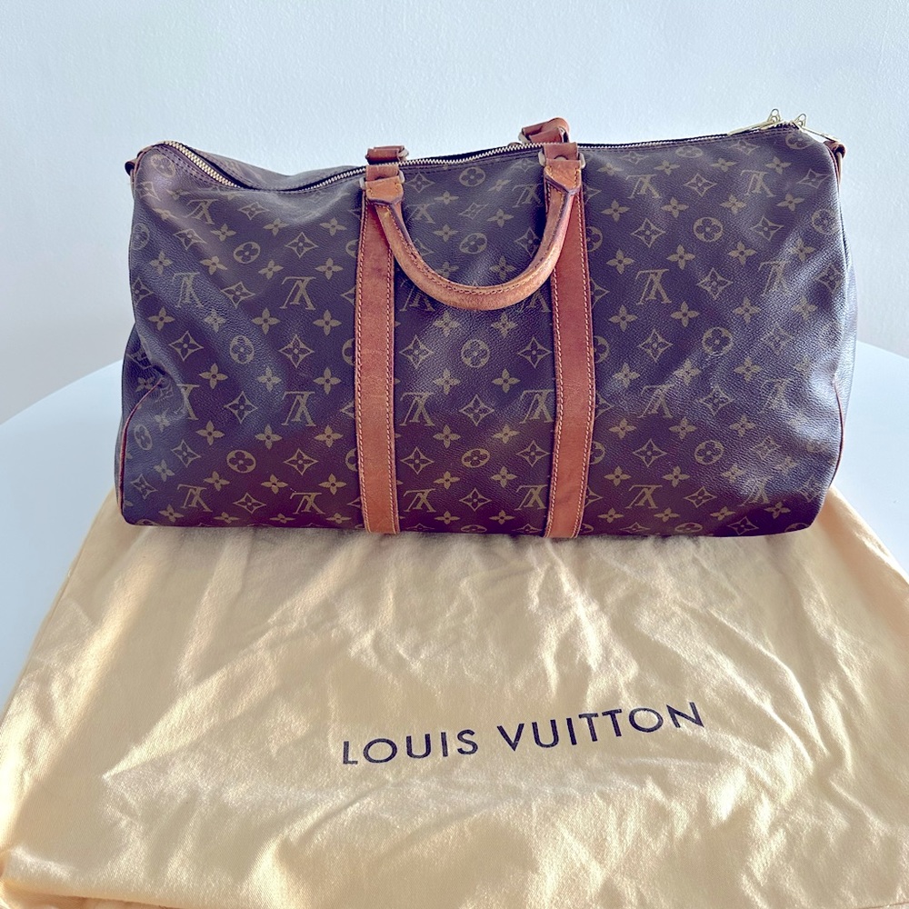 Pre loved- Vintage Louis Vuitton Keepall 55 Bandouliere Authentic Luggage